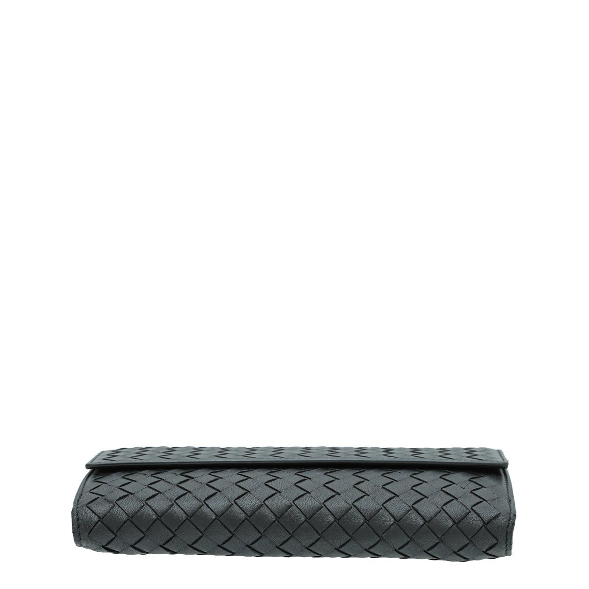 Bottega Veneta Black Intrecciato Long French Wallet