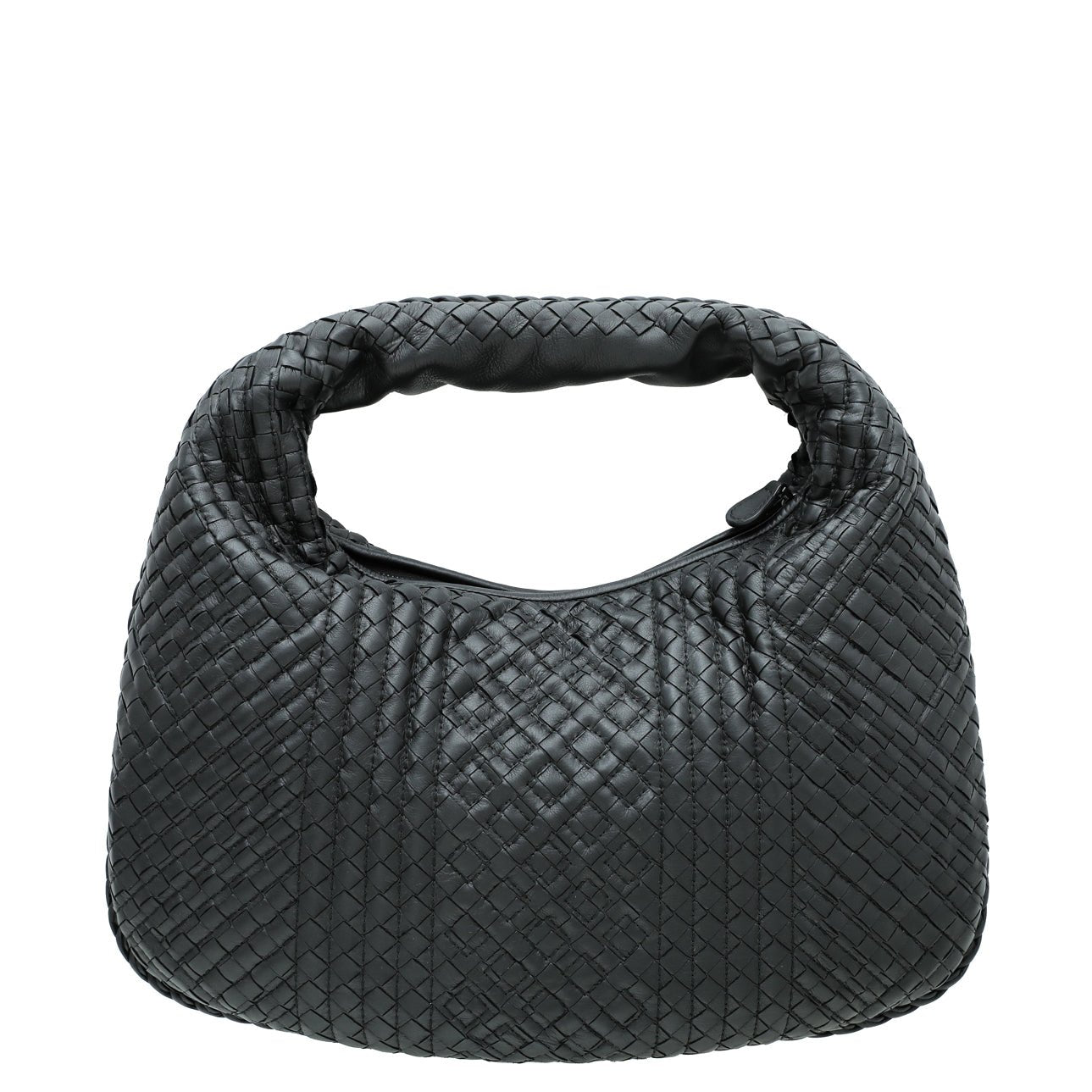 Bottega Veneta Black Intrecciato Veneta Hobo Medium Bag