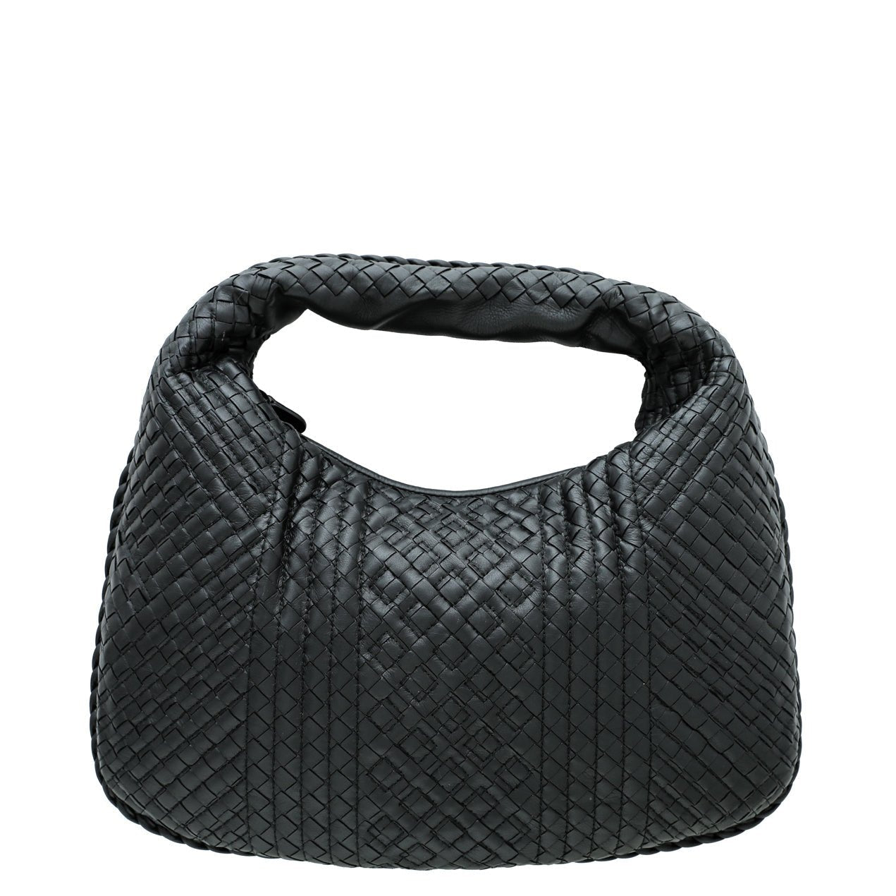 Bottega Veneta Black Intrecciato Veneta Hobo Medium Bag