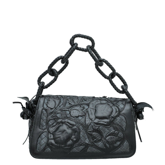 Bottega Veneta Black Ltd. Ed. Floral Sienna Bag