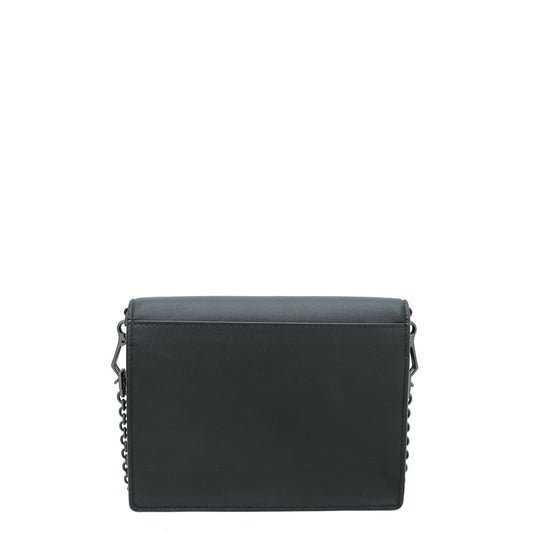 Bottega Veneta Black Multicolor Perforated Details Chain Wallet