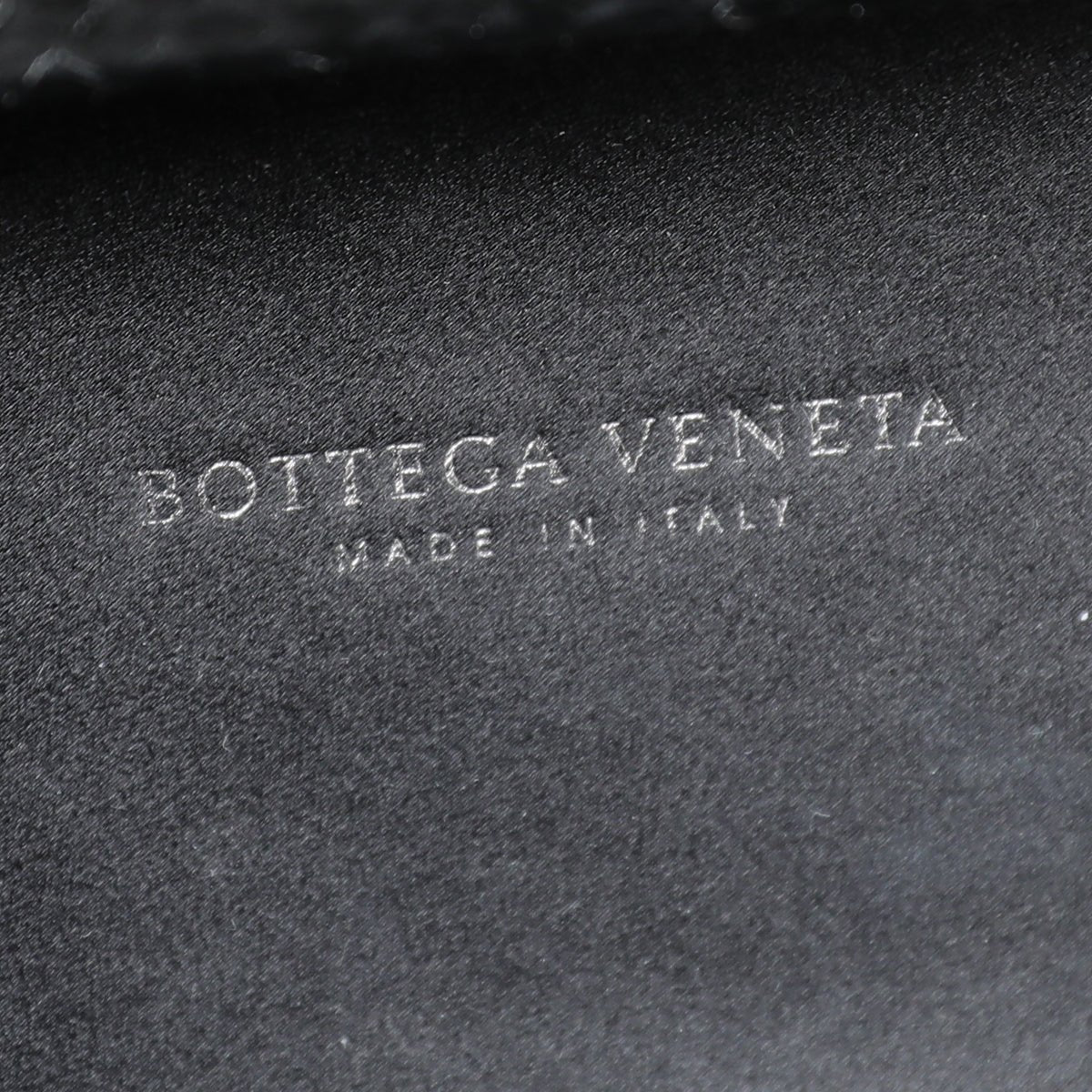 Bottega Veneta Black Satin Intrecciato Knot Clutch