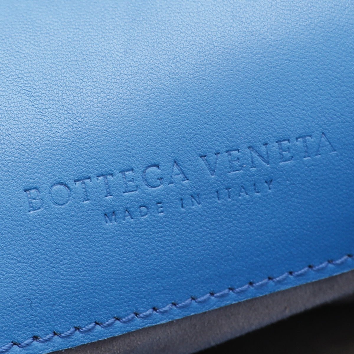 Bottega Veneta Blue Snakeskin Frame Bag