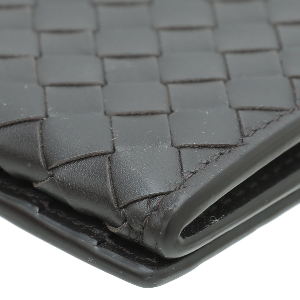 Bottega Veneta Chocolate Intrecciato Yen Wallet