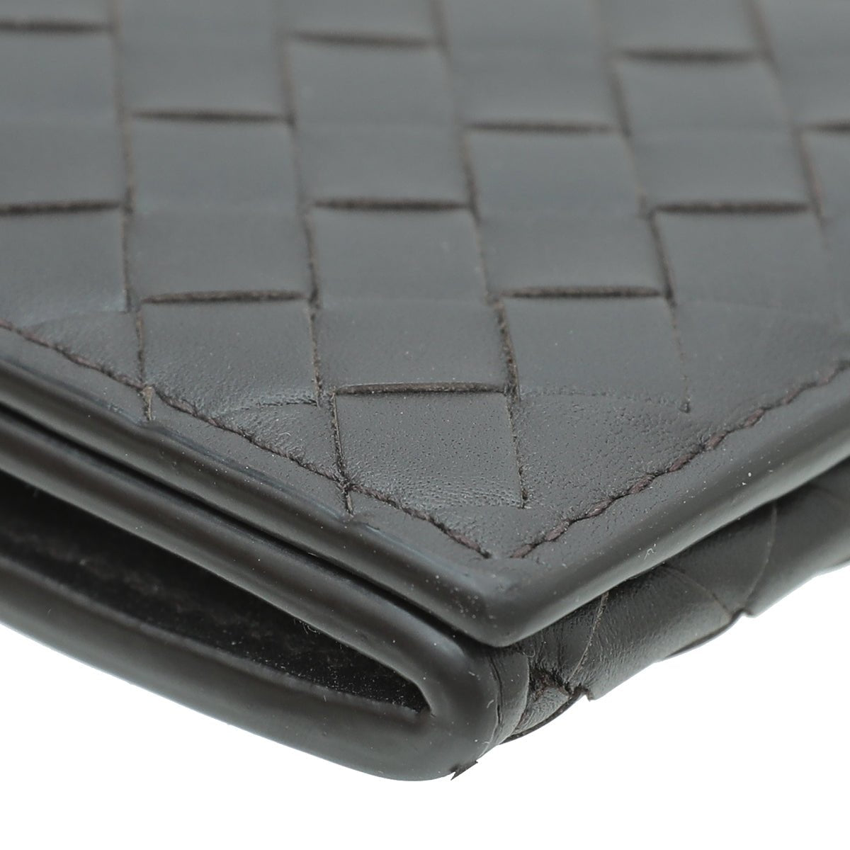 Bottega Veneta Chocolate Intrecciato Yen Wallet