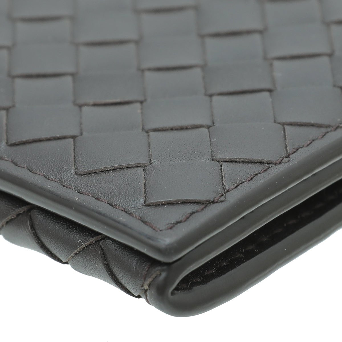 Bottega Veneta Chocolate Intrecciato Yen Wallet