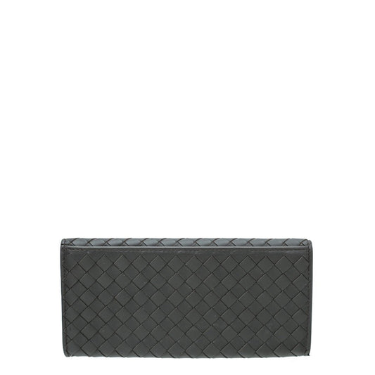 Bottega Veneta Chocolate Intrecciato Yen Wallet