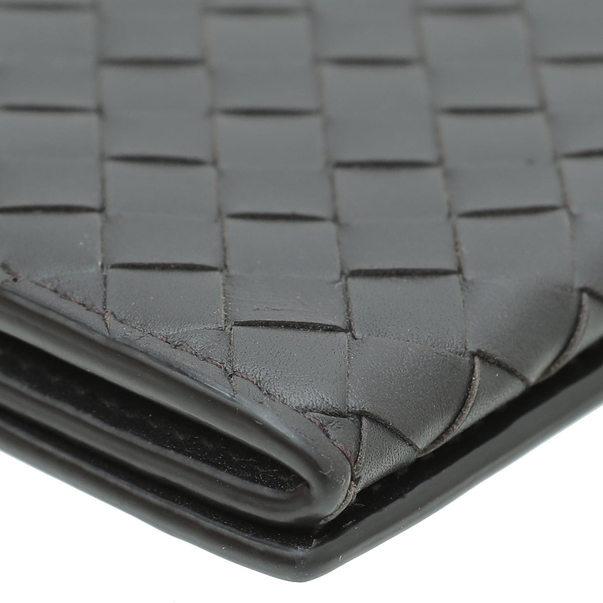 Bottega Veneta Chocolate Intrecciato Yen Wallet