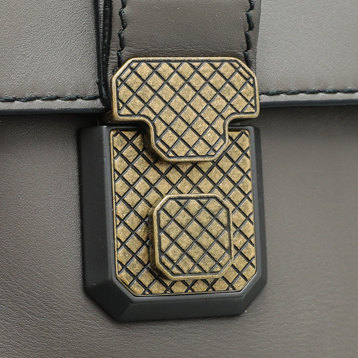 Bottega Veneta Dark Etoupe Piazza Medium Bag