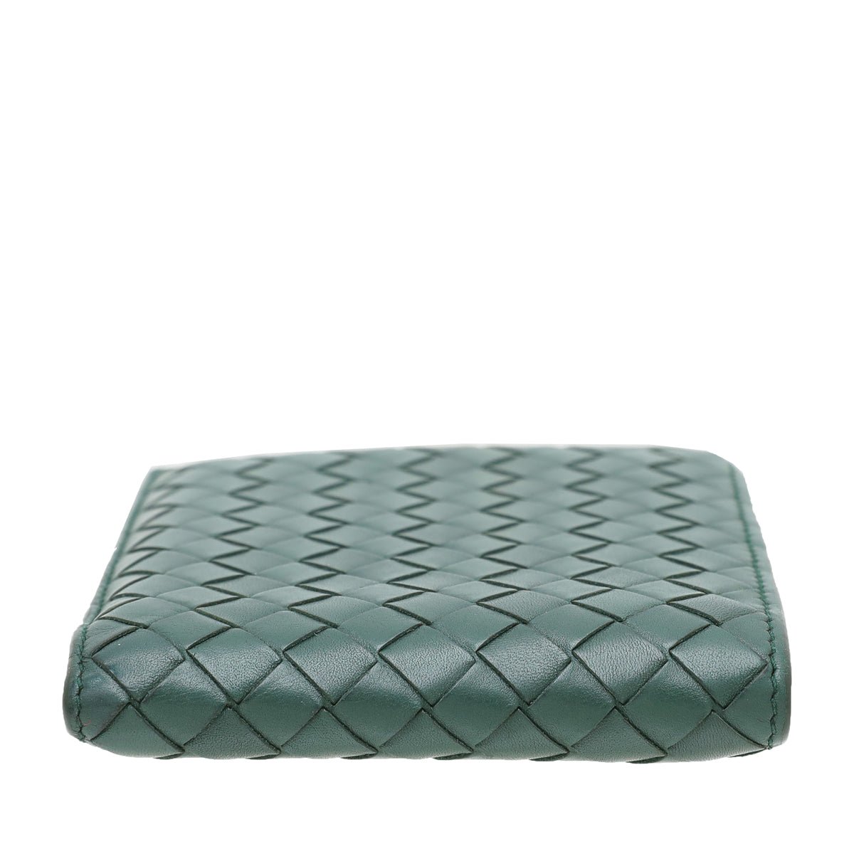 Bottega Veneta Dark Green Intrecciato Men Wallet