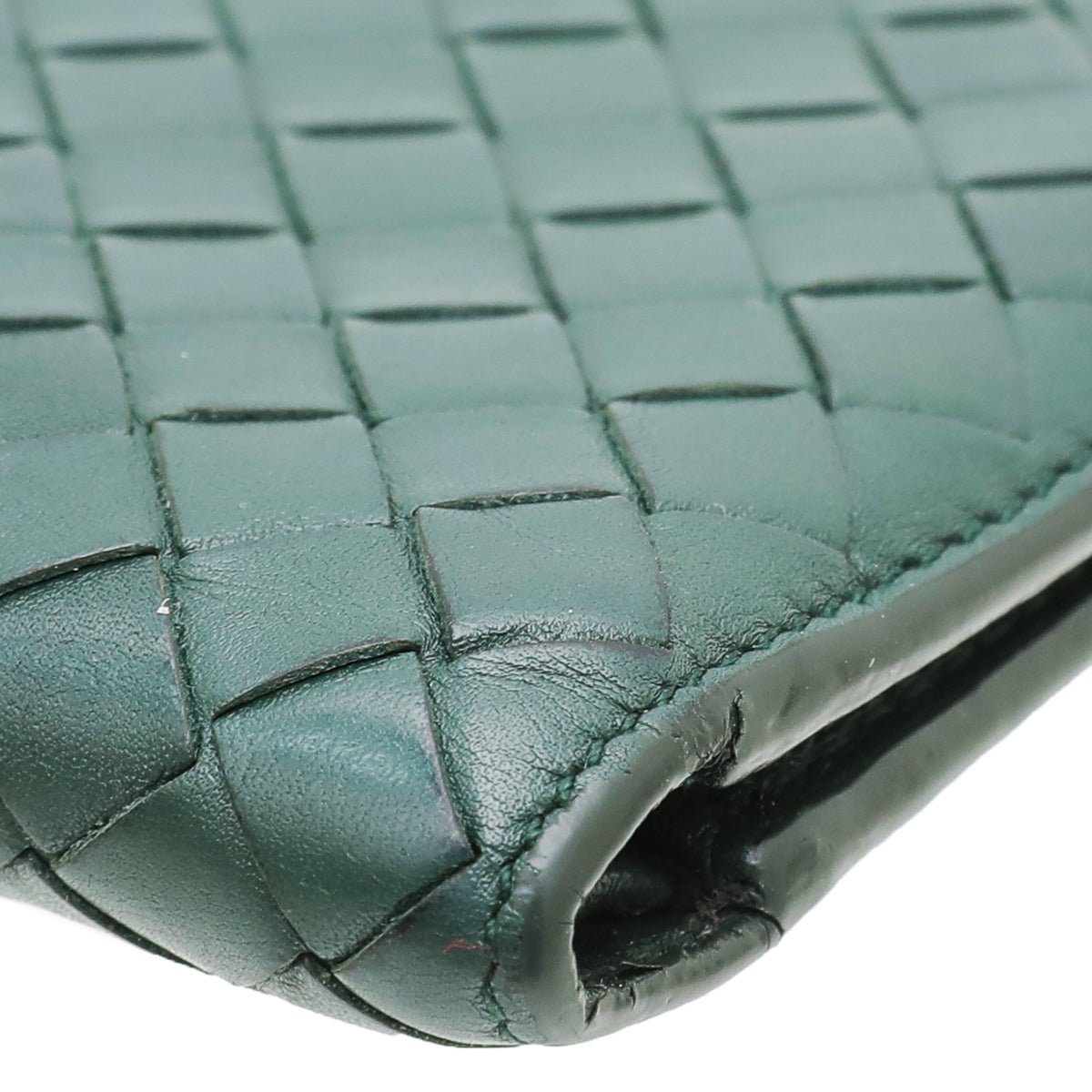 Bottega Veneta Dark Green Intrecciato Men Wallet