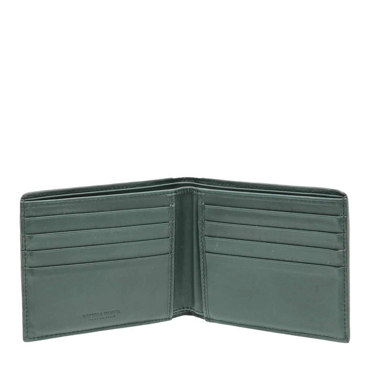 Bottega Veneta Dark Green Intrecciato Men Wallet