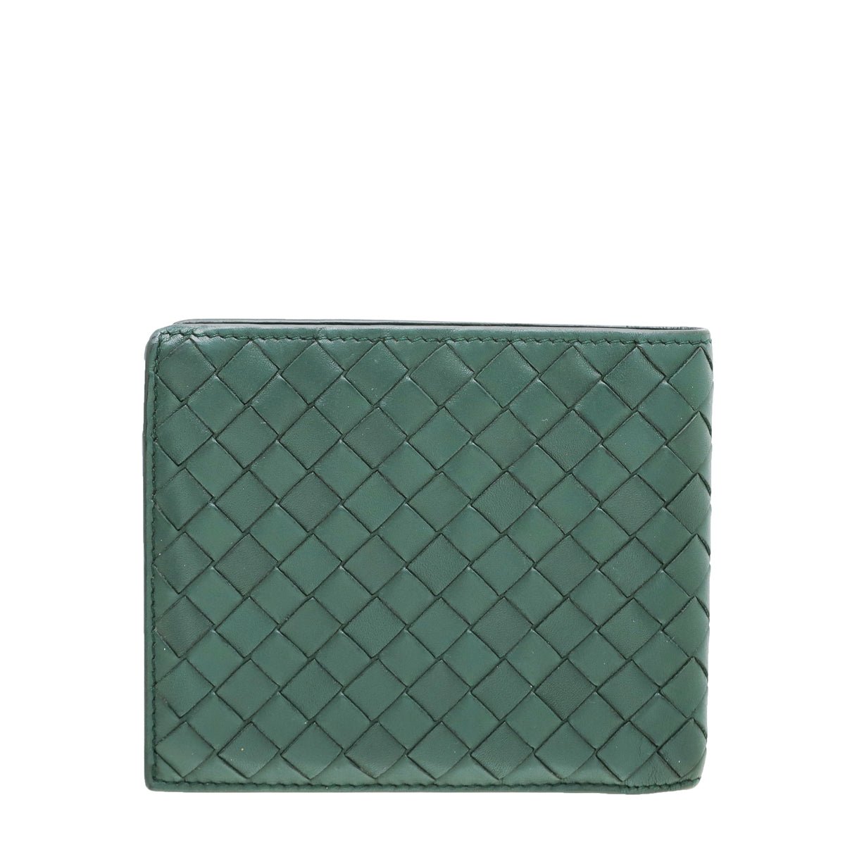 Bottega Veneta Dark Green Intrecciato Men Wallet