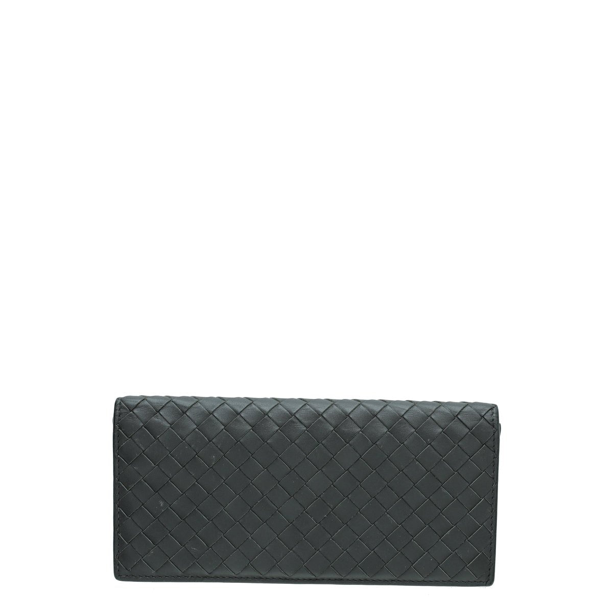 Bottega Veneta Dark Grey Intrecciato Yen Wallet