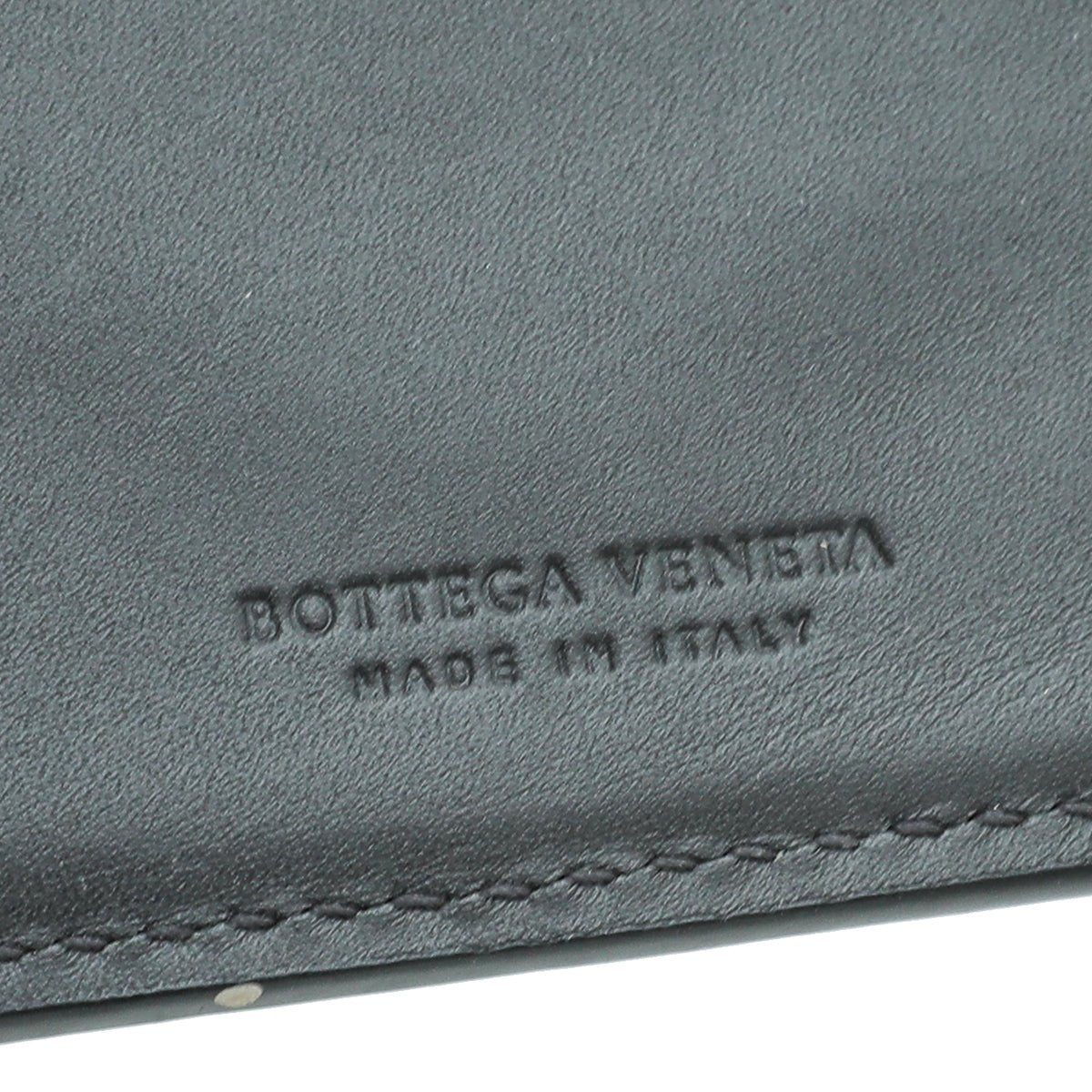 Bottega Veneta Dark Grey Intrecciato Yen Wallet