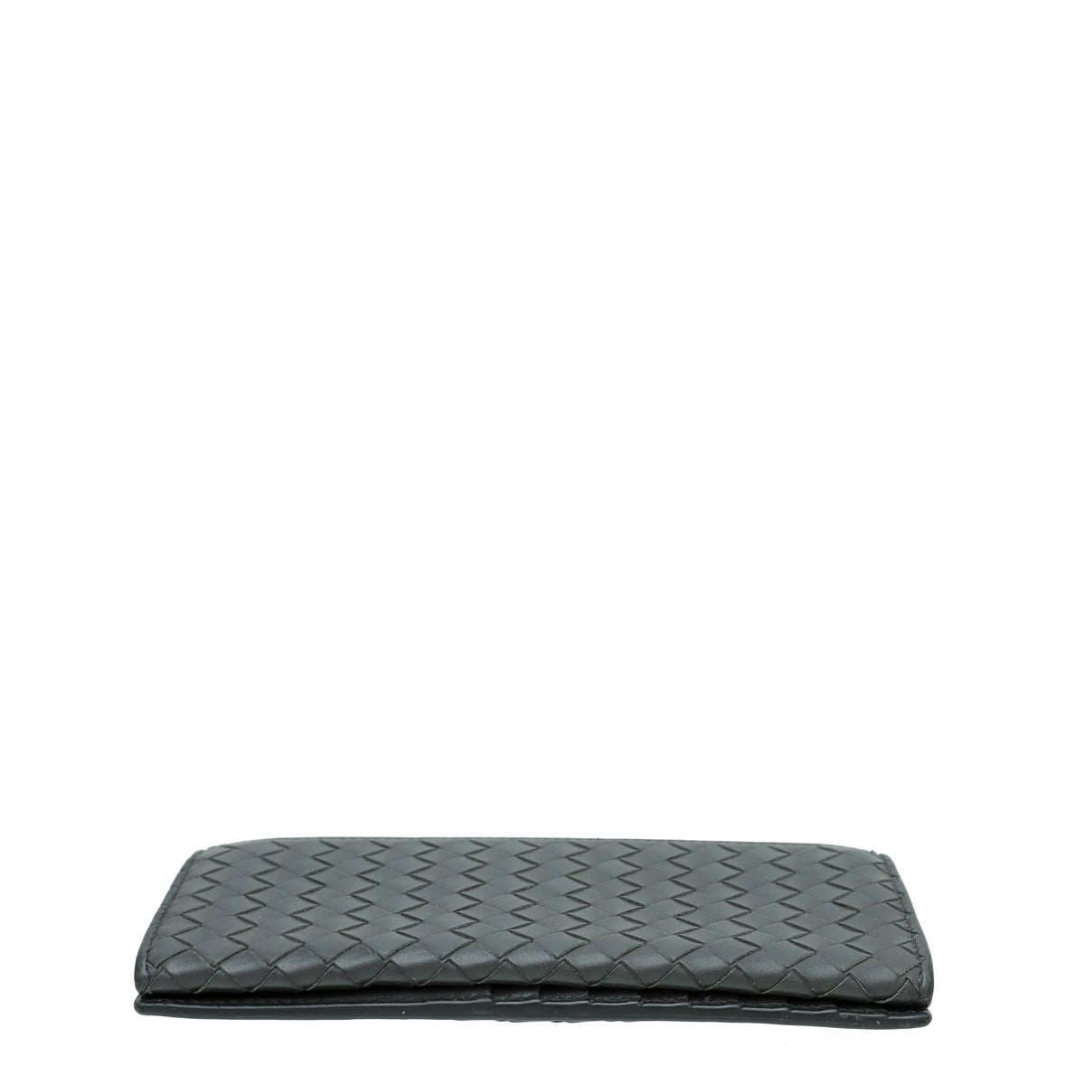 Bottega Veneta Dark Grey Intrecciato Yen Wallet