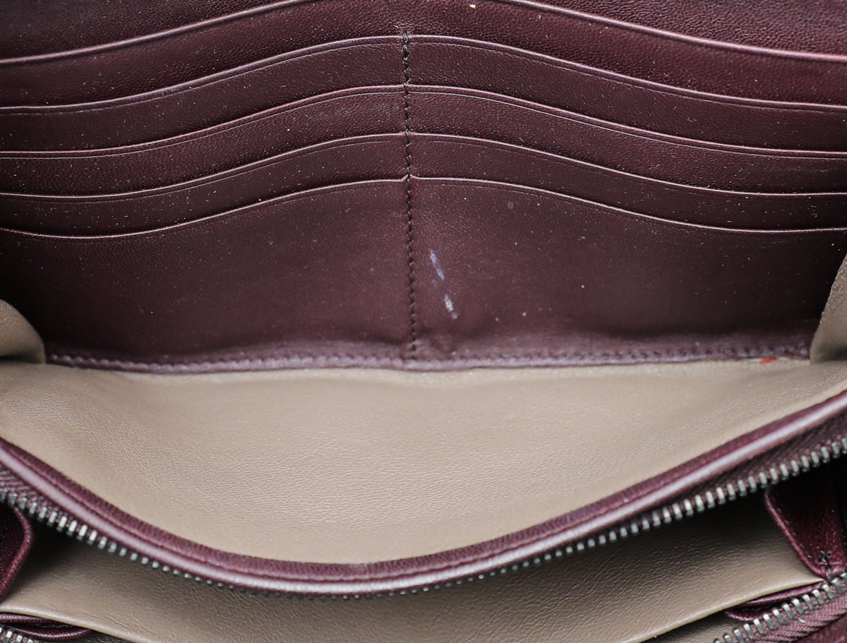 Bottega Veneta Dark Violet Intrecciato Nappa Flap Continental Wallet