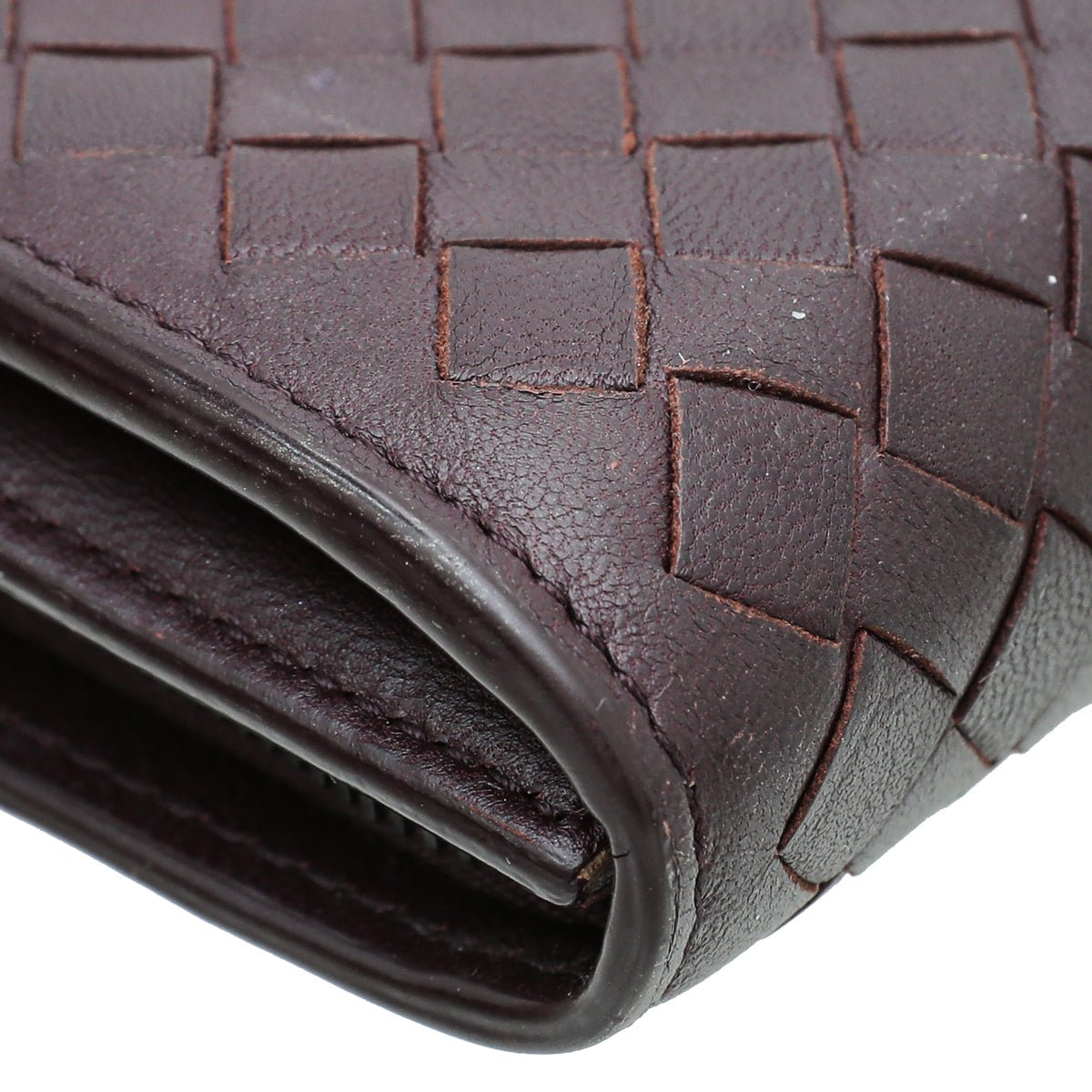 Bottega Veneta Dark Violet Intrecciato Nappa Flap Continental Wallet