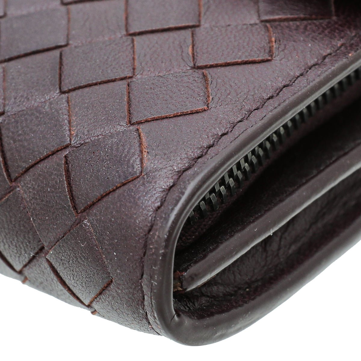 Bottega Veneta Dark Violet Intrecciato Nappa Flap Continental Wallet