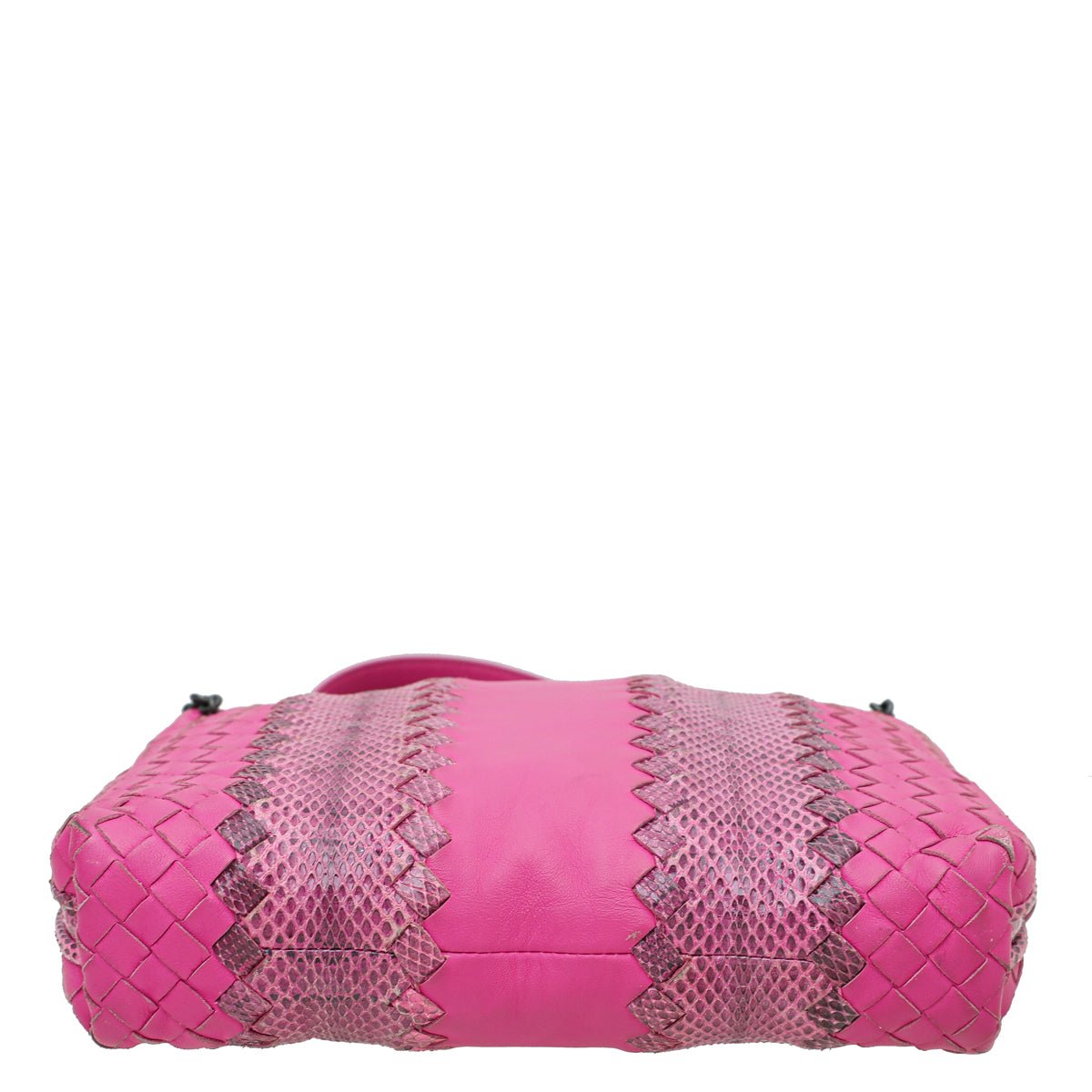 Bottega Veneta Fuchsia Intrecciato Crossbody Bag