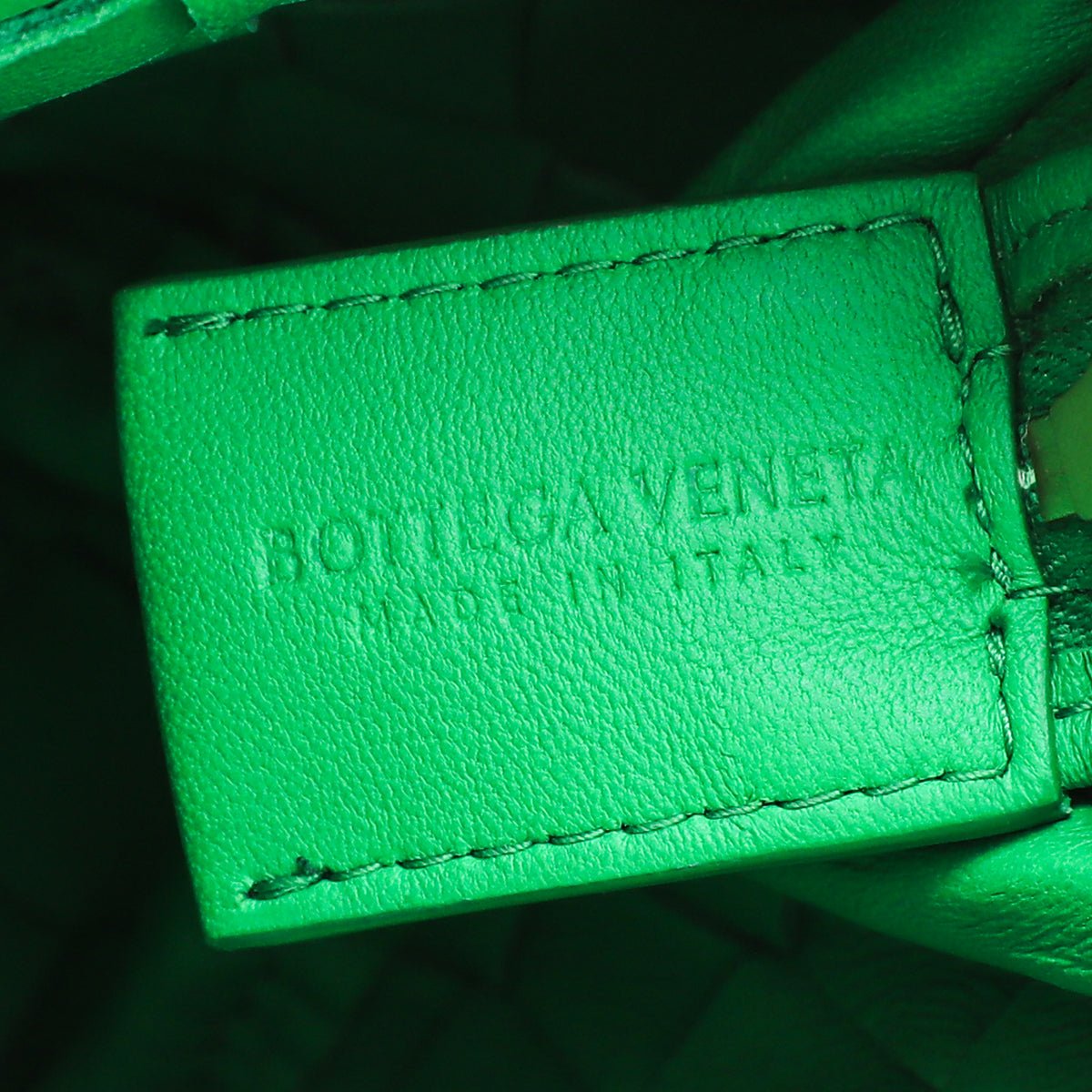 Bottega Veneta Green Intrecciato Craque Metallic Nappa Loop Mini Crossbody Bag