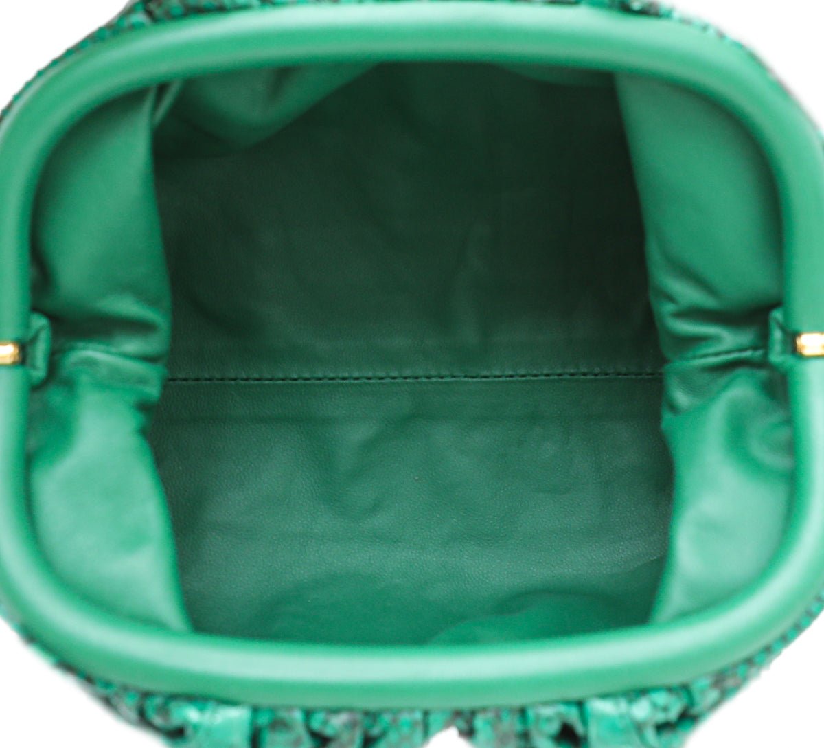 Bottega Veneta Green Python Mini Pouch