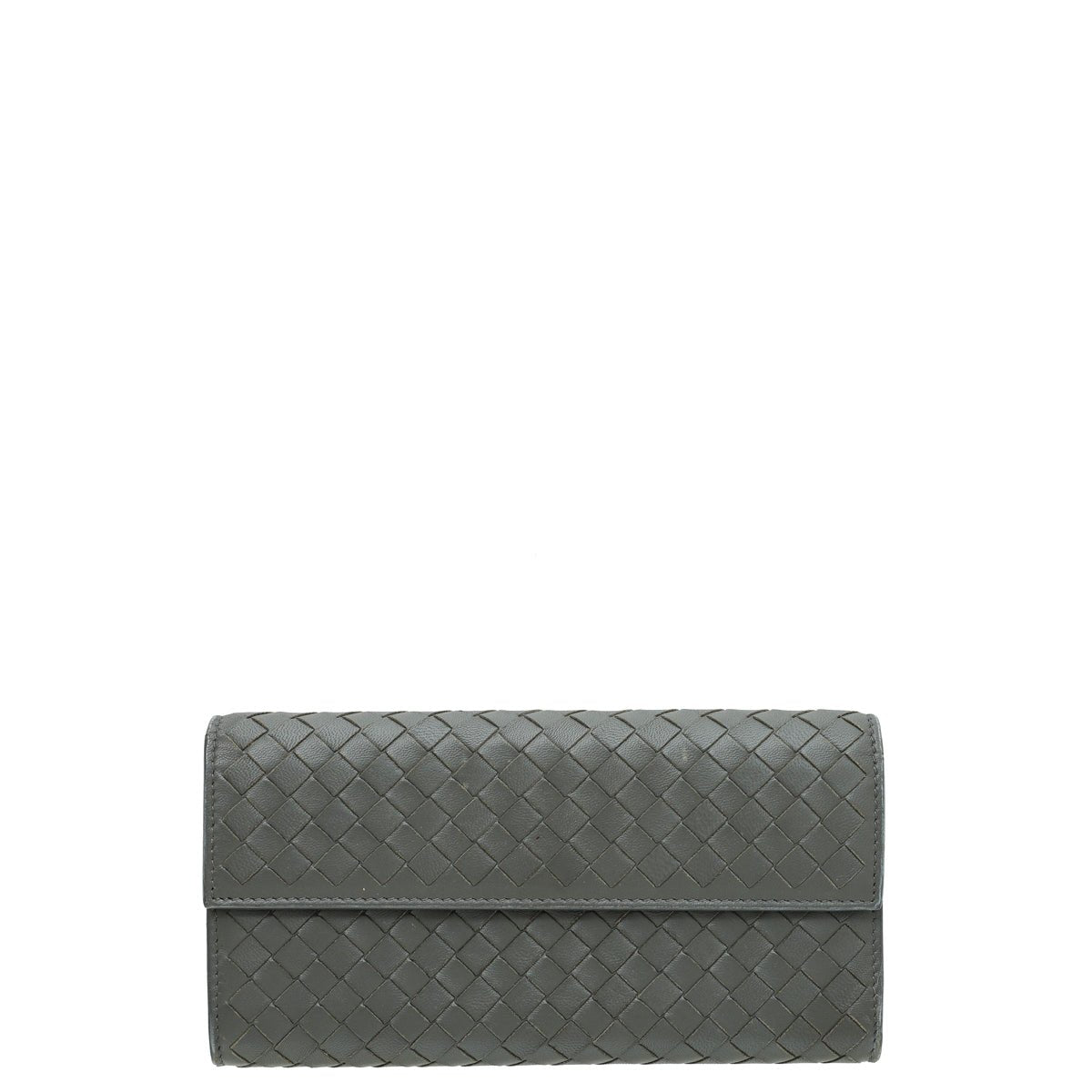 Bottega Veneta Grey Intrecciato Continental Wallet