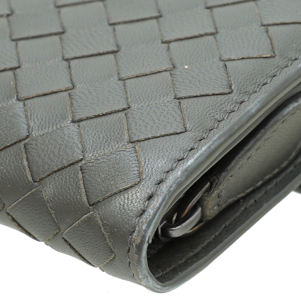 Bottega Veneta Grey Intrecciato Continental Wallet