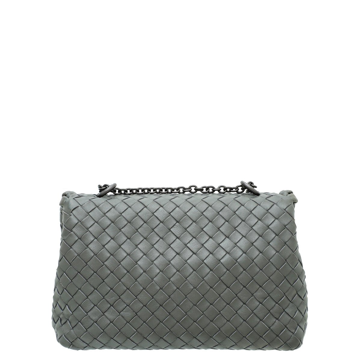 Bottega Veneta Grey Intrecciato Nappa Olimpia Chain Bag