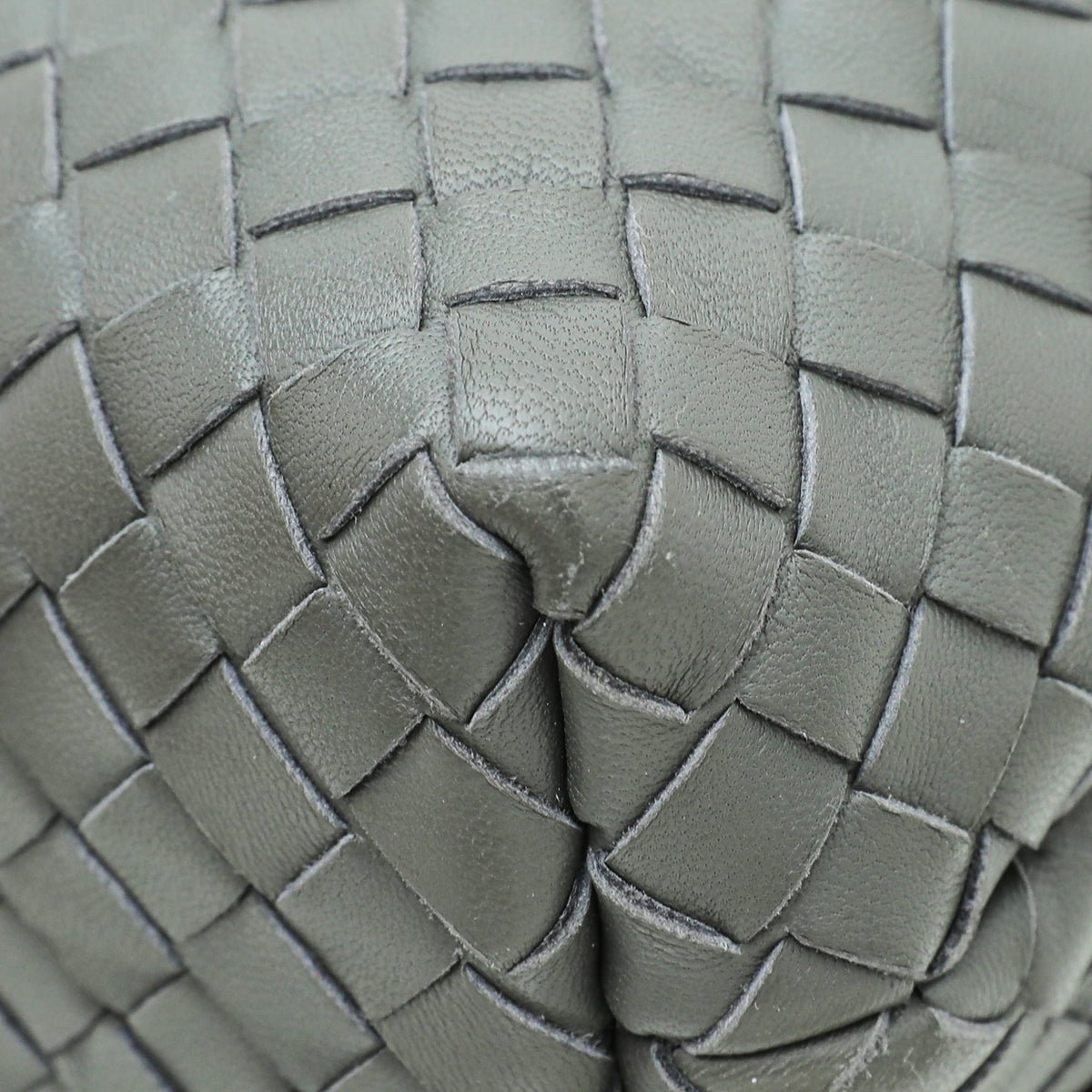 Bottega Veneta Grey Intrecciato Nappa Olimpia Chain Bag