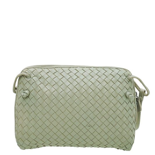 Bottega Veneta Grey Intrecciato Nodini Crossbody Bag