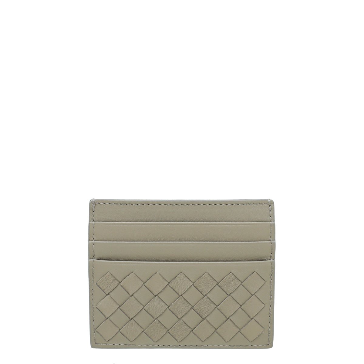 Bottega Veneta Light Gray Intrecciato Card Holder