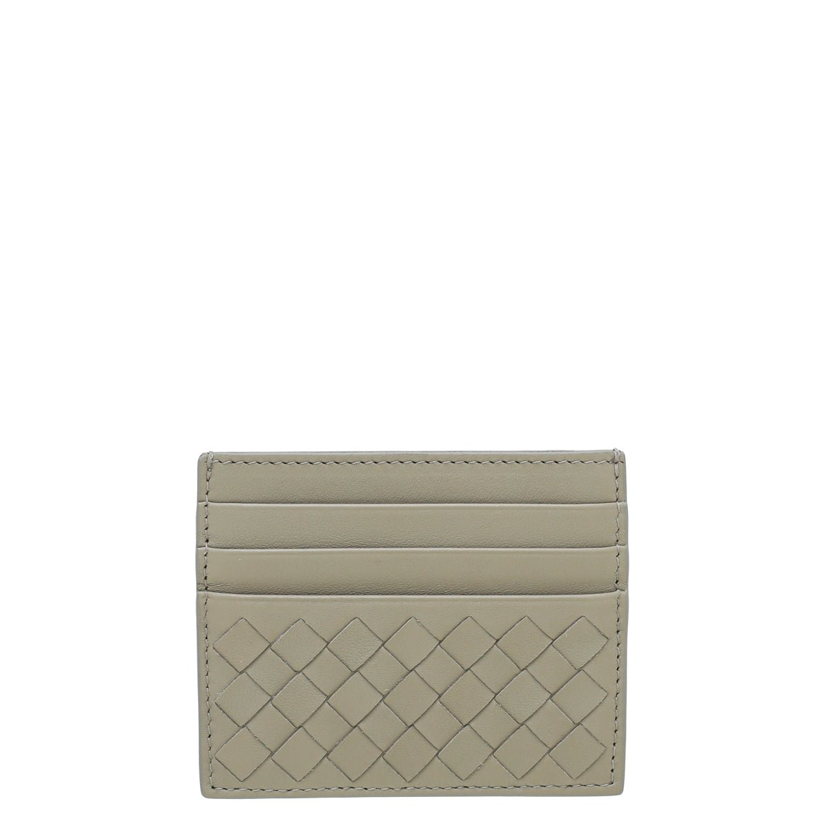 Bottega Veneta Light Gray Intrecciato Card Holder