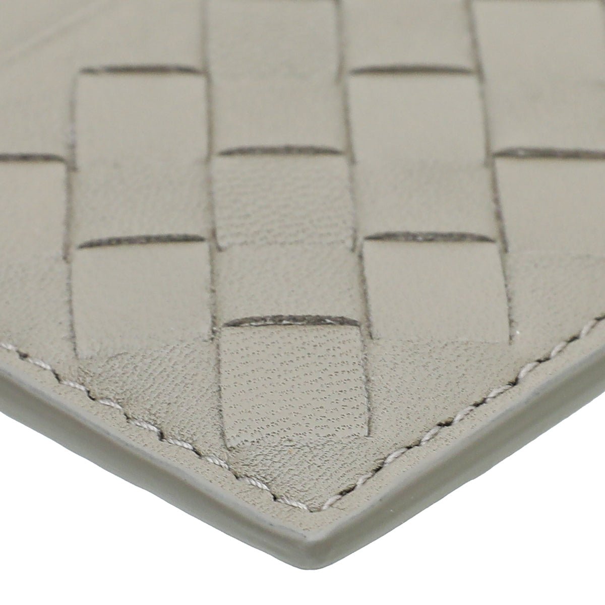 Bottega Veneta Light Gray Intrecciato Card Holder