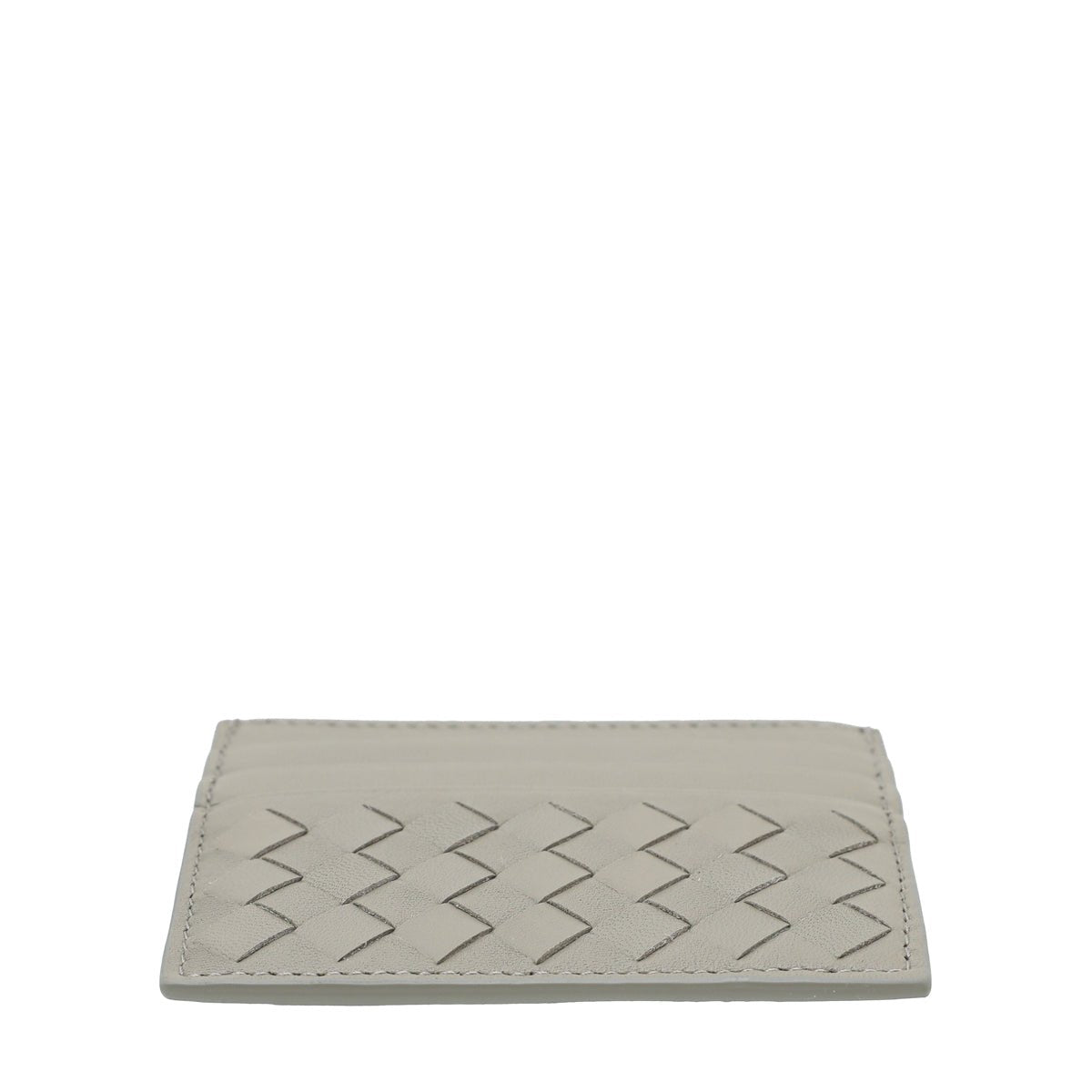 Bottega Veneta Light Gray Intrecciato Card Holder