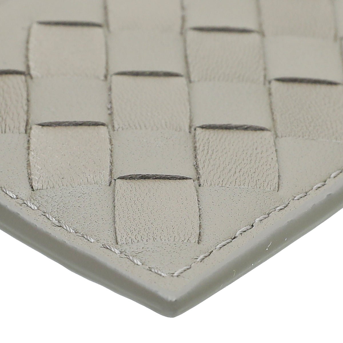 Bottega Veneta Light Gray Intrecciato Card Holder