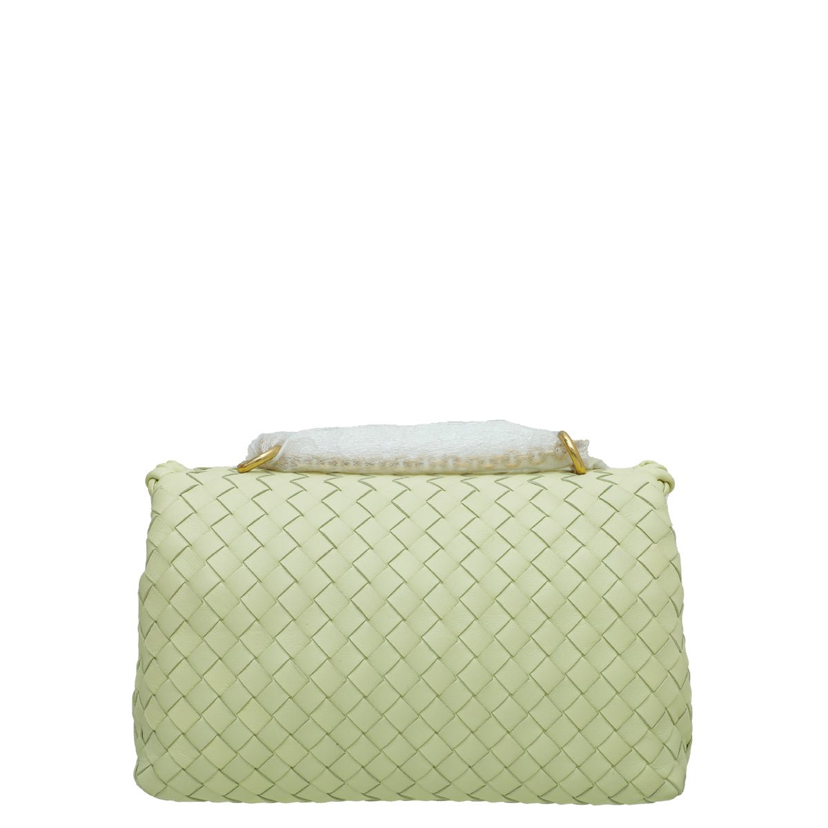 Bottega Veneta Light Yellow Baby Intrecciato Olimpia Bag