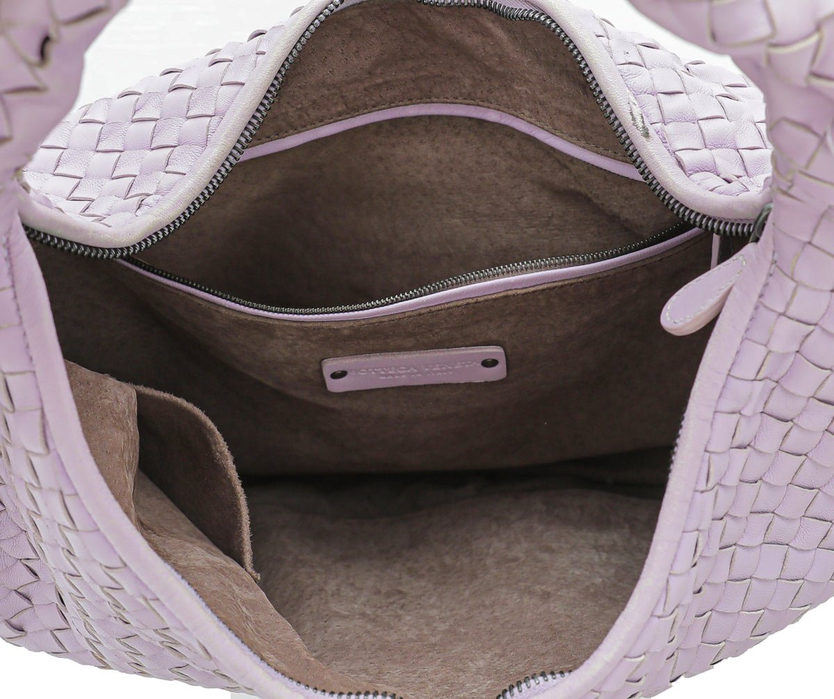 Bottega Veneta Lilac Intrecciato Hobo Bag