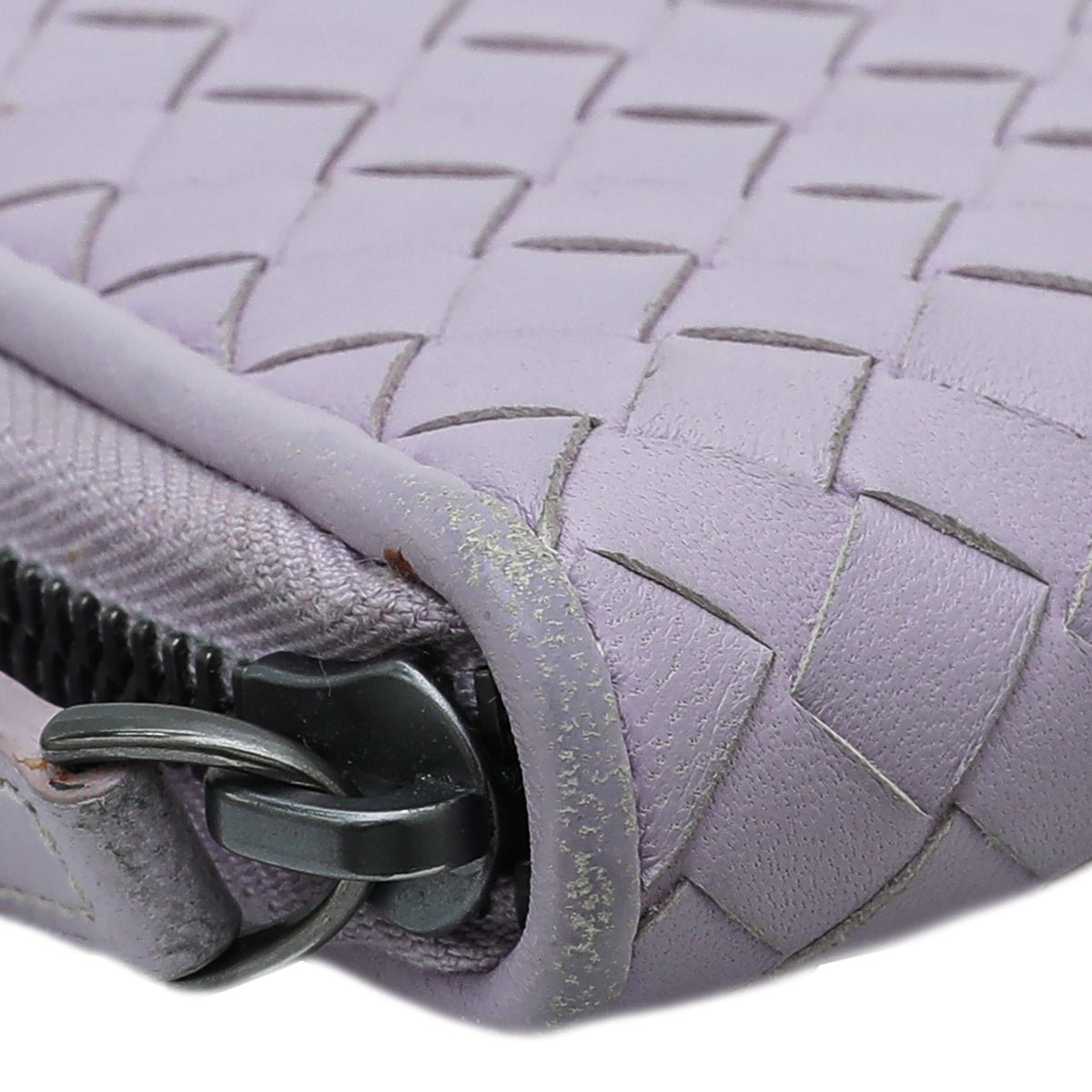 Bottega Veneta Lilac Intrecciato Zip Around Wallet