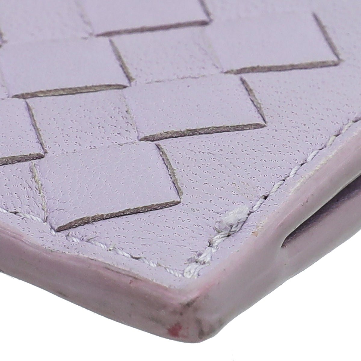 Bottega Veneta Lilac Intrecciato Zipped Card Case