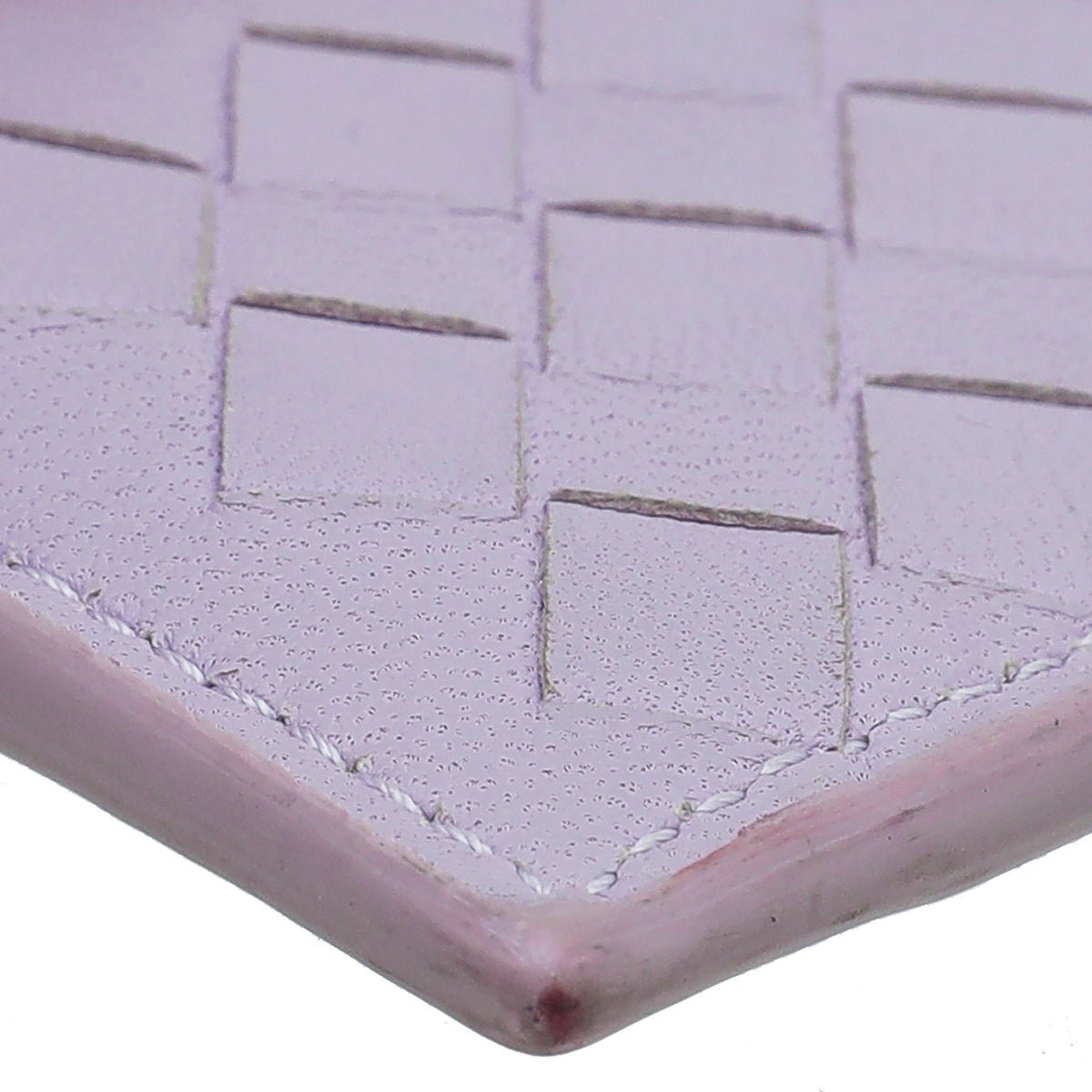 Bottega Veneta Lilac Intrecciato Zipped Card Case