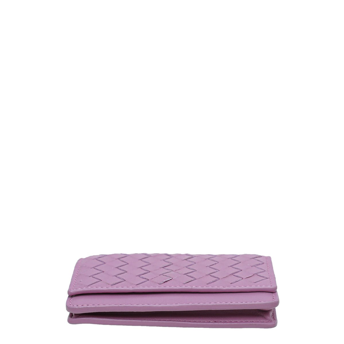 Bottega Veneta Mauve Intrecciato Flap Card Wallet