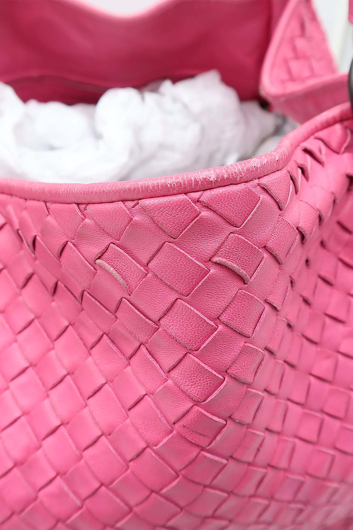 Medium Intrecciato Parachute Tote Pink