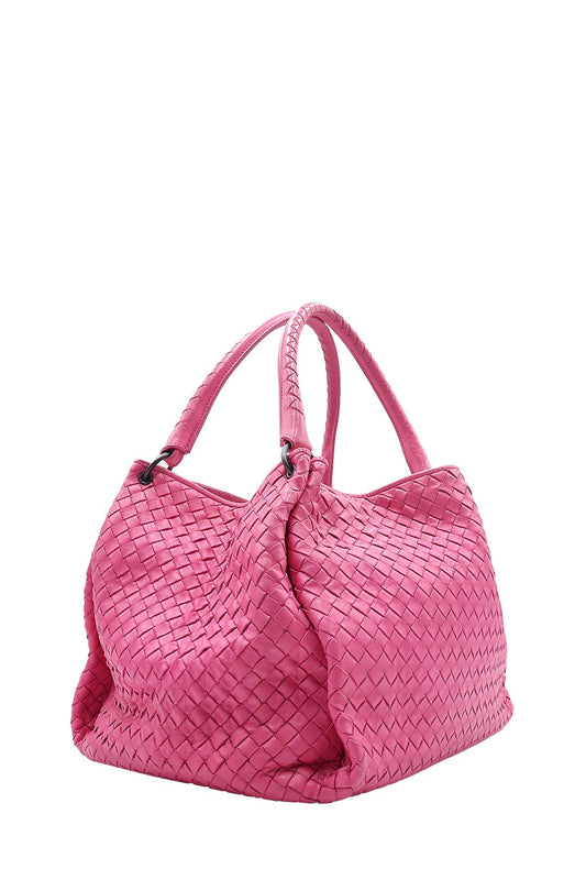 Medium Intrecciato Parachute Tote Pink