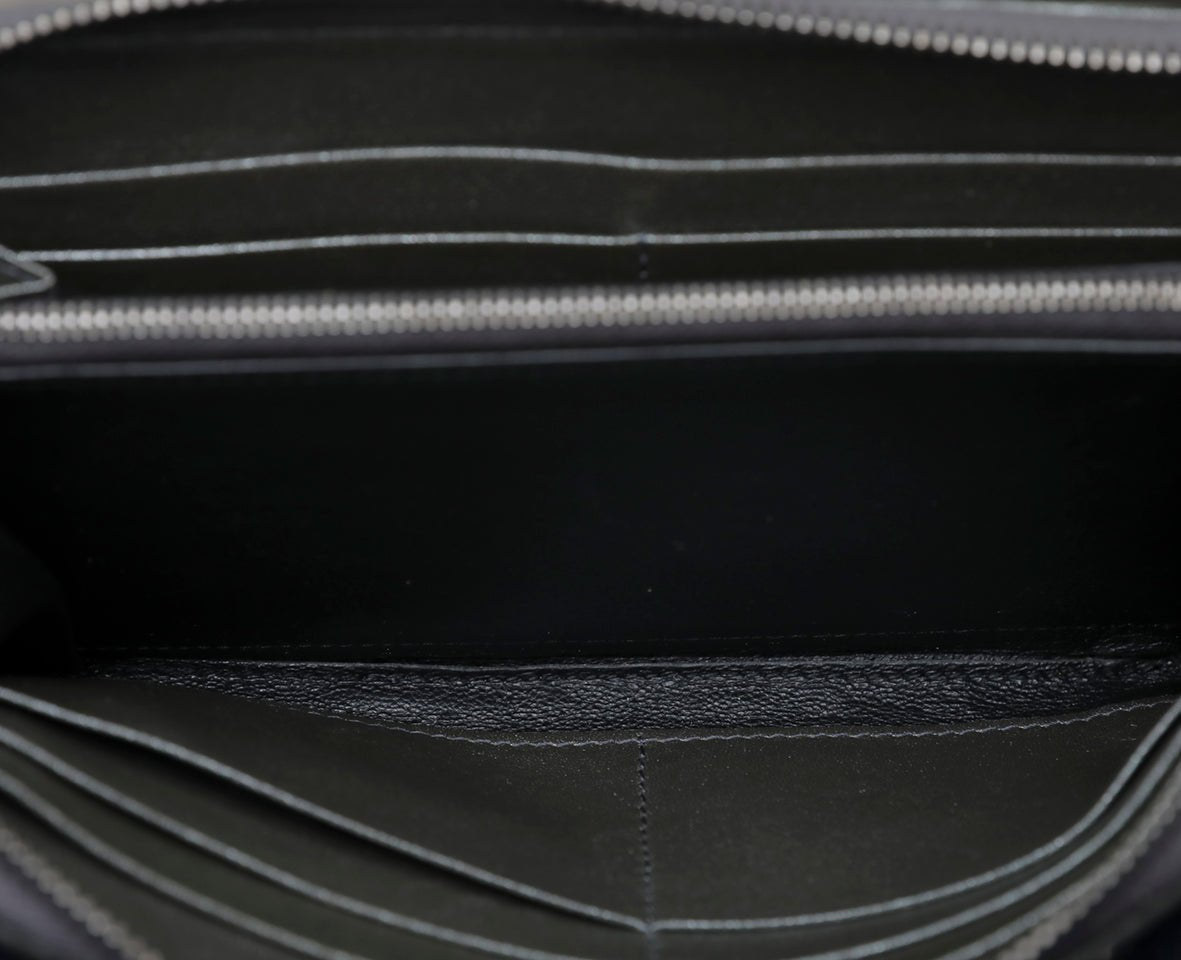 Bottega Veneta Metallic Dark grey Intrecciato Nappa Zip Around Wallet