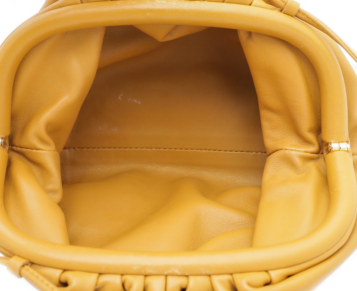 Bottega Veneta Mustard Mini Pouch