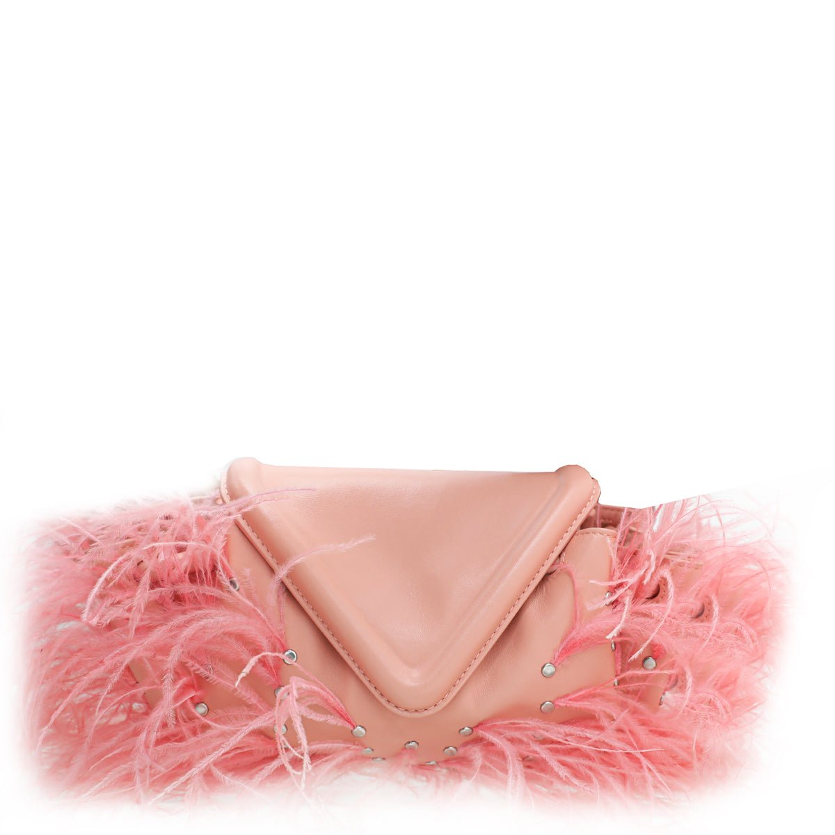 Bottega Veneta Peach Beak Feather Bag