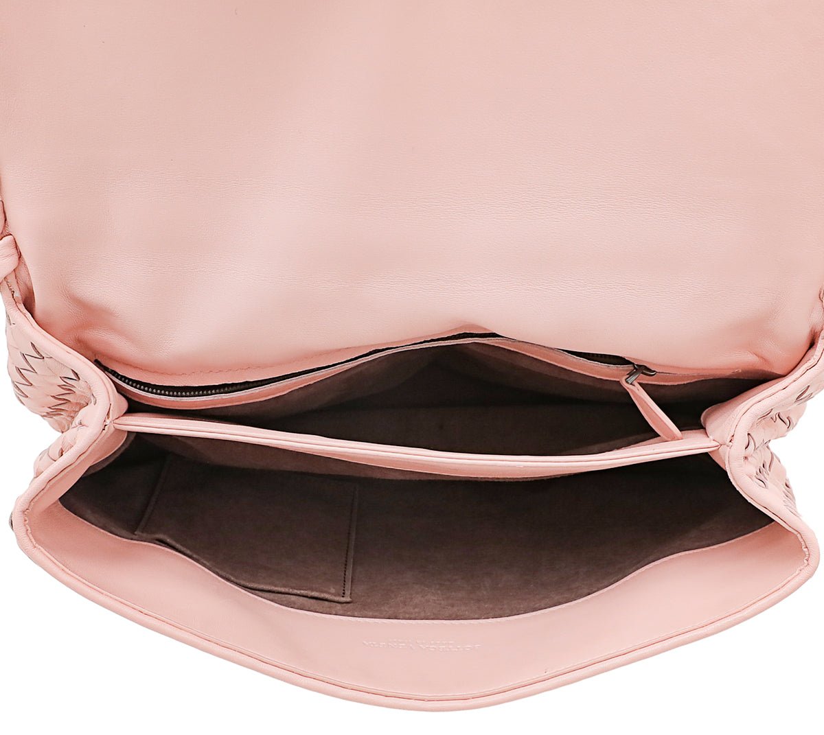 Bottega Veneta Peach Intrecciato Nappa Olimpia Shoulder Bag