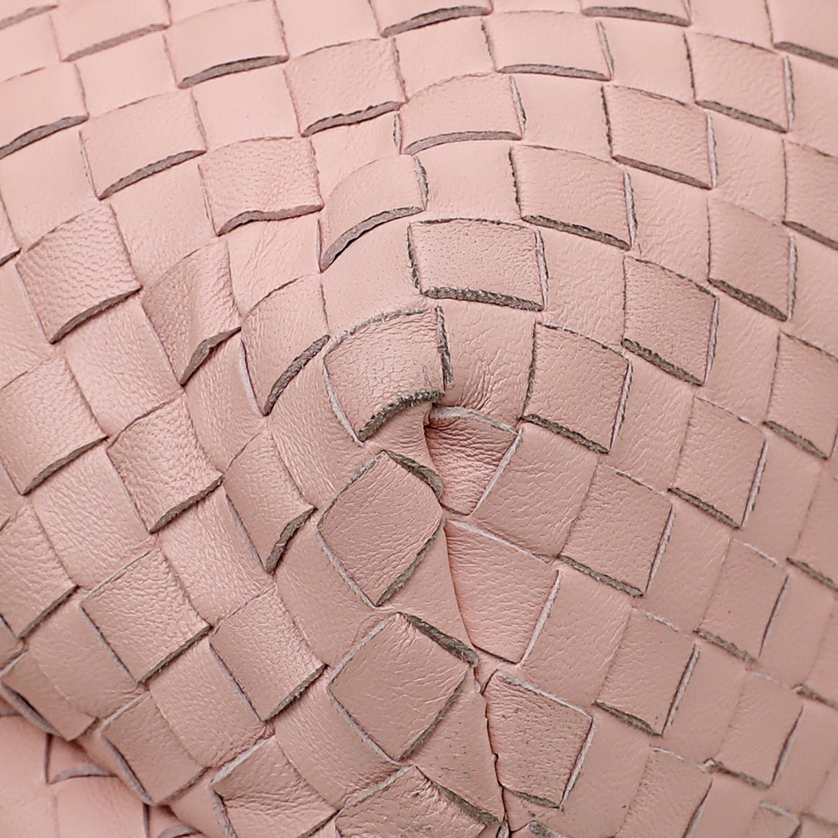 Bottega Veneta Peach Intrecciato Nappa Olimpia Shoulder Bag