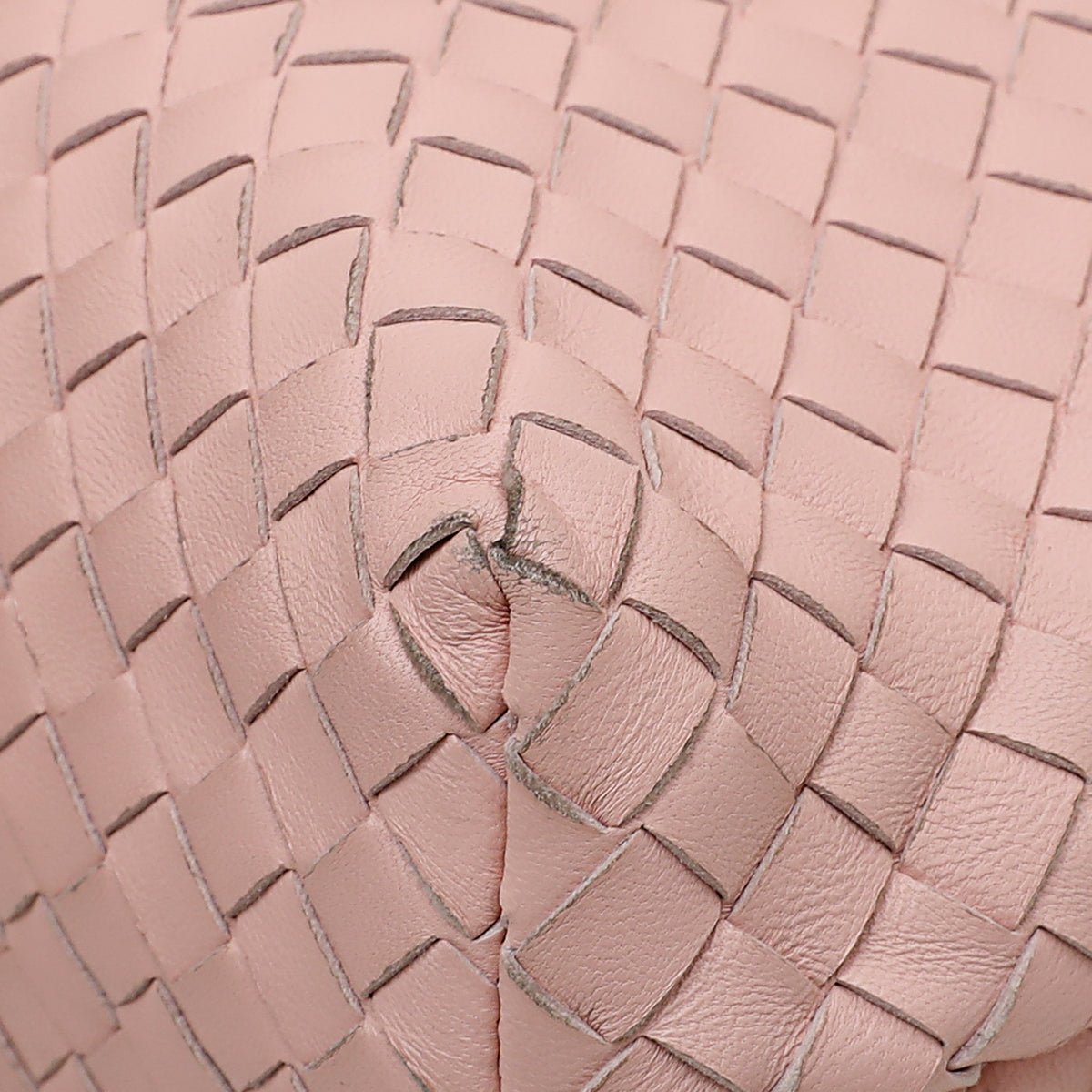 Bottega Veneta Peach Intrecciato Nappa Olimpia Shoulder Bag